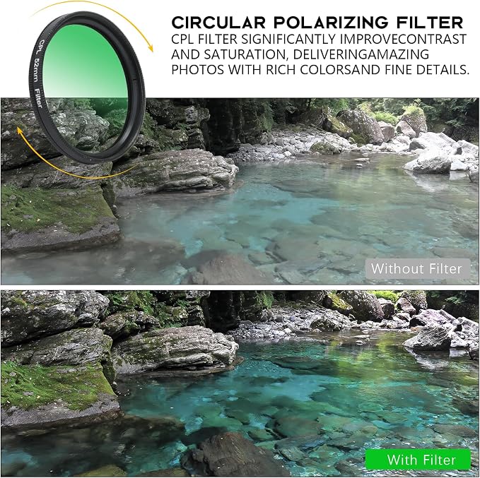 52MM CPL Filter - Clip-on Circular Polarizer Lens Filter, Ultra Slim Multi-Coated, Compatible with iPhone 15 14 13, Samsung, Google Pixel & Other Smart Phones - Image 4