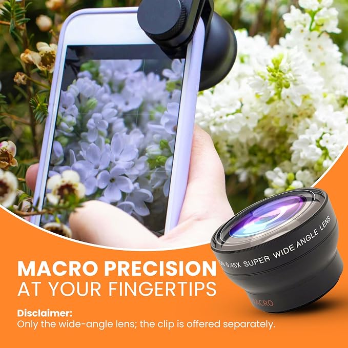 iOgrapher 37mm Wide Angle Lens for iPhone and Smartphones - Macro Lens and Wide Phone Lens - Macro Lens for iPhone and Other Smartphones - Camera Lens for Phone - Comes with Leather Case Bag - Image 6