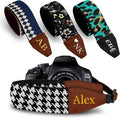 Art Tribute Custom Black White Sketch Camera Strap - Add Your Text and We Make It Especially For You Get Your Own Personalized Stocking Stuffer & Christmas Gift Camera Strap, No Shipping Cost! by ArtTribute