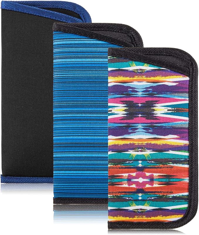 TRIUMPH VISION 3 Pack Reading Glasses Pouch Soft Case Eyeglass Sleeve Slim | Alternative to Bulky Case in bag, Lightweight Lined Padded Protect Optical lens Slip in, Cute Pattern Portable for Daily Use - Image 7