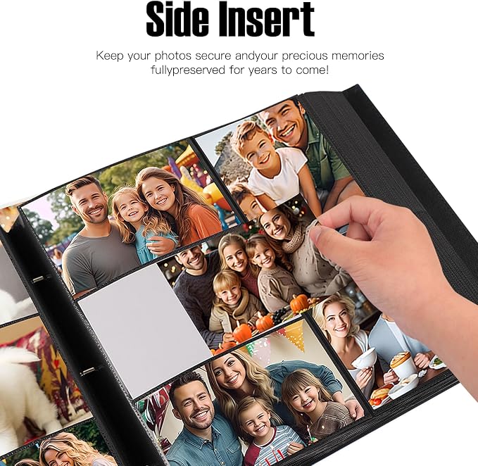 Extra Large Capacity 4x6 Photo Album, Holds 1000 Photos, Blue | Linen Hardcover, Horizontal & Vertical 4x6 Pockets, Removable Acid-Free Pages, Front Display Window, Family, Wedding & Travel - Image 5