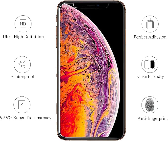 Ailun 3 Pack Screen Protector for iPhone 11 Pro/iPhone Xs/iPhone X | 5.8 Inch Display, Tempered Glass, 2.5D Edge, Work Most Case - Image 3