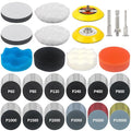 133 PCS Sanding Disc Drill Polishing Kit Sanding Attachment, 3 Inch Wet Dry Headlight Restoration Kit, Hook and Loop Sandpaper Buffing Pads with Rotary Tools for Car Wood Metal Glass Resin Expoxy by ProCarvingDiscManufacturer