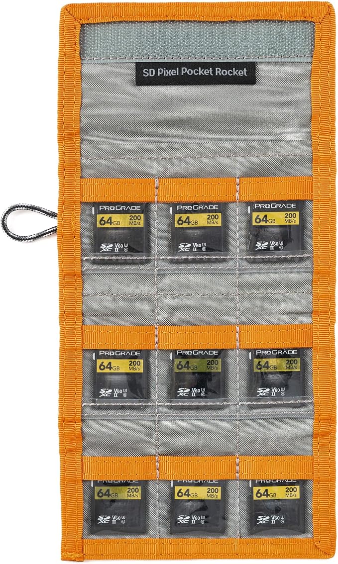Think Tank SD Pixel Pocket Rocket V2 Folding Wallet for 9 SD or CF Express Type A Memory Cards (Fireside Orange) - Image 3