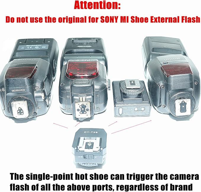 Hot Shoe Adapter for Sony Accessories Universal Multi-Function Interface for Dslr Mirrorless Cameras Applicable the A7 Series M2/3/4,R2/3/4/5,S2/3/4,A7c/Ii,A6000 and Rx Series,Convert Flash Attachment - Image 4