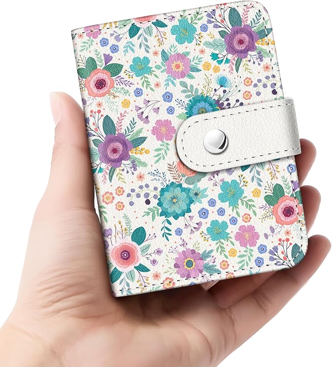 Spring Floral Small Photos Album for 2x3 Inch Films, 56 Pockets | Mini Cute Picture Book, Wallet Size, for Polaroid Fujifilm Instax Mini Instant Camera Printer, Kpop Photocard Binder Holders by Lebrocoli