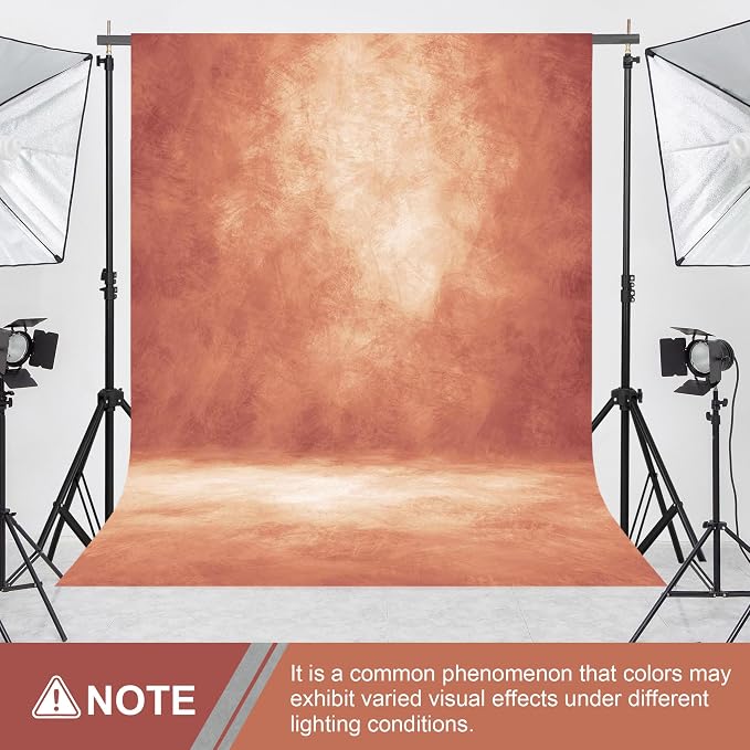 Abstract Photography Backdrop for Photoshoot 8x12ft,Brick Red,No Stand | Professional,Polyester Fabric,Roller Pocket on Top,Vintage Portrait Photo Props Booth Background,Photoshoot Studio - Image 3
