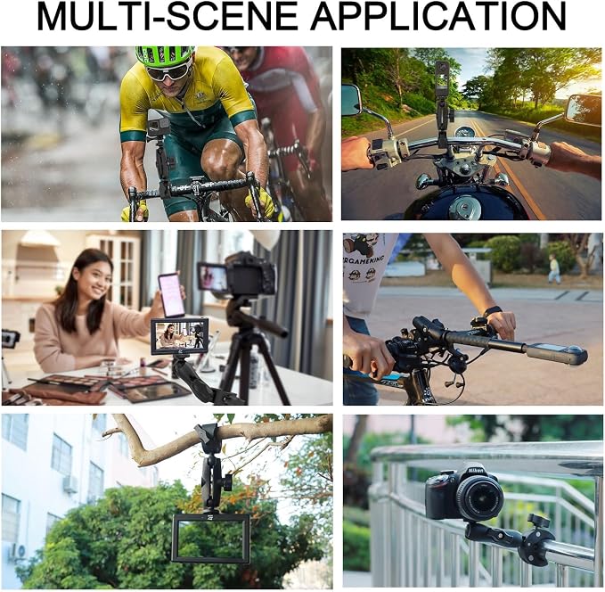 Super Mount Clamp Socket Arm 1/4"-20 Ball Head Adapter for Camera/Monitor/LED Lights/Microphone Accessories - Image 2