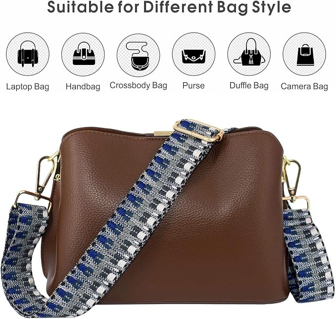 Replacement Purse Strap Shoulder Strap Adjustable Crossbody Strap for Women Crossbody Wide Shoulder Bag - Image 3
