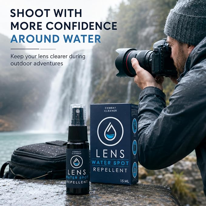 Combat Cleaner Camera Lens Cleaner with Microfiber Cloth, Camera Care Kit | Water Spot Repellent Camera Lens and Optical Cleaning Solution for Coated Lenses, Binoculars, Scopes, Camera, Glasses, Screen - Image 3