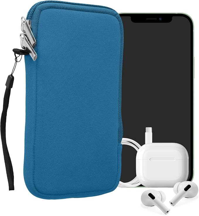 kwmobile Universal Phone Pouch Size XXL - 7" - Neoprene Smartphone Pouch with Zip - Water-Repellent Mobile Phone Case - Sleeve in Cornflower Blue by kwmobile
