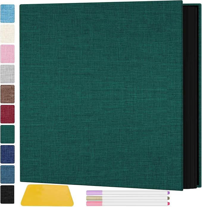 Zesthouse Photo Album Self Adhesive Pages, 60 Pages Magnetic Scrapbook Albums with Sticky Page, Photos Album Holds 8x10 & 5X7 & 4x6 & 6x8 & 3x5, Large Picture Book Ideal Gift for Family Wedding Baby by Zesthouse