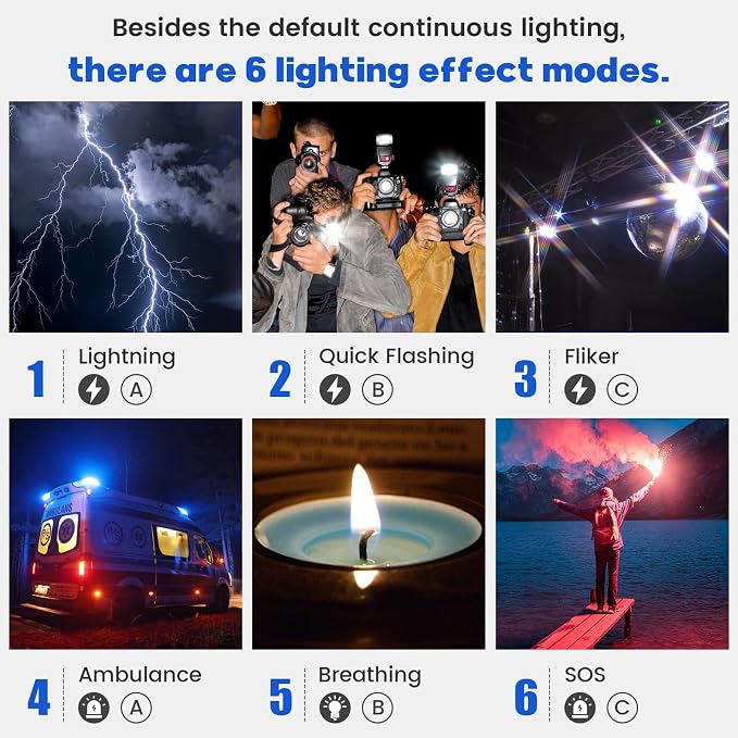 Photography Video Continuous Output Lighting Kit, 2Pack Upgraded Bi-Color LED Video Studio Lights Aluminum Alloy 2500k~8500k with Remote for Camera Photo Recording Filming Stage Shooting - Image 5