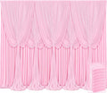 8 Panels Pink Backdrop Curtains for Wedding Party Wrinkle Free Backdrops Curtain Drapes Fabric Decorations Photo Back Drop Cloth for Baby Shower Photography Stage Reception 40ft(W) x 12ft(H) by Tao-GePartyDecorations
