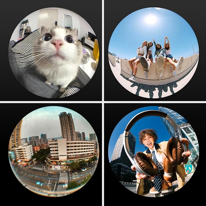 HD 200° Fisheye Lens for iPhone and Samsung Smartphones, Black - Image 4