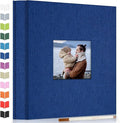 Artfeel Photo Album Self Adhesive Scrapbook Album for 3x5 4x6 5x7 8x10 Pictures, 60 Pages Linen Cover with Display Window DIY Photo Book,Ideal Gifts for Family Travel Wedding Baby by Artfeel