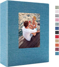 Vienrose 4x6 Photo Album,100 Pockets,Linen Cover with Window,Sky Blue | Cover Window, Acid Free Pages, Linen Hardcover, Baby Wedding Family Photos by Vienrose