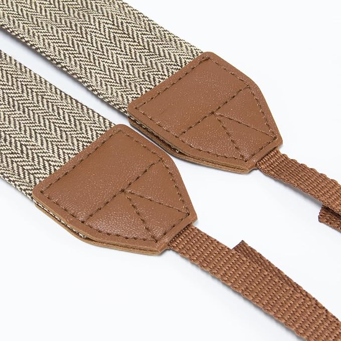 TENOC Vintage Camera Strap 1 Pack, Canvas Herringbone Neck Shoulder Strap with Quick Release Buckles for DSLR/SLR/Mirrorless, Universal Retro Anti-Slip Belt, Adjustable Length (Brown) - Image 4