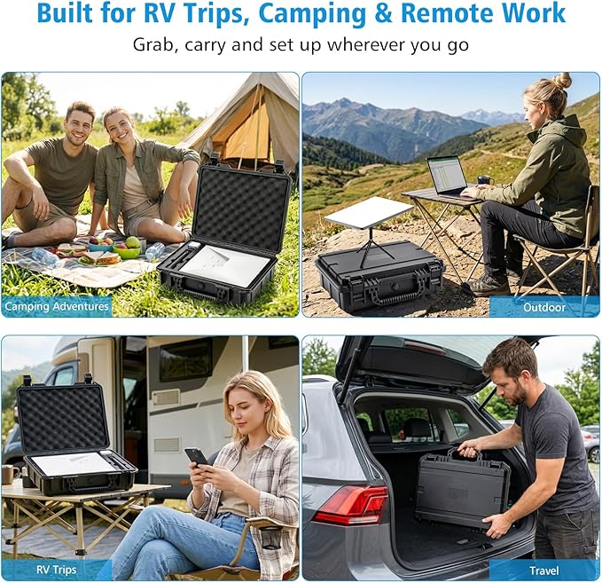 Starlink Mini Hard Case Set with Starlink Mini Tripod Stand Waterproof anti fall Portable Carrying Case for Starlink Mi ni Dish and Accessories Ideal for Travel and Camping - Image 7