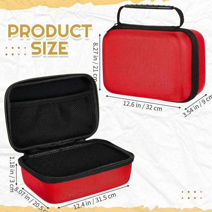 Relaxweex Hard Case with Foam, 12.6 X 8.27 X 3.5 Inch, Red | EVA Waterproof Shockproof Case, Customizable Foam for Camera Electronics Instruments, Digital Products, with Knife - Image 2
