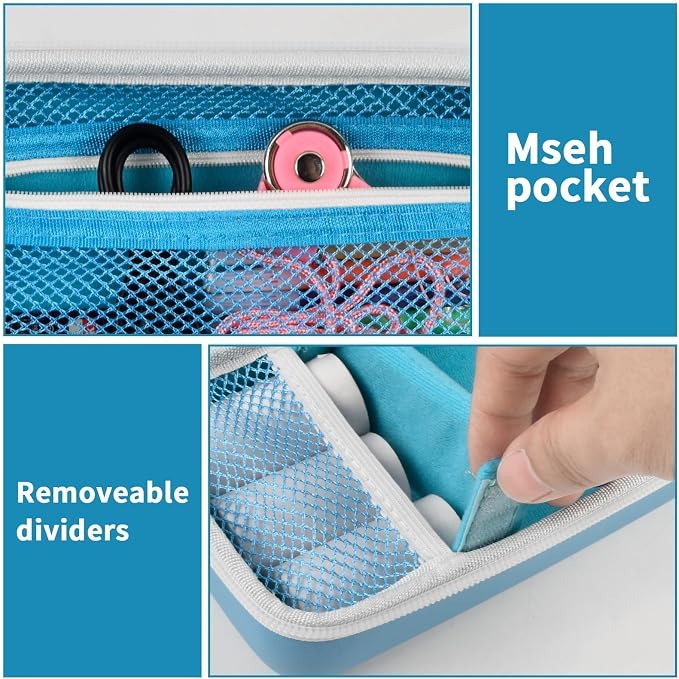 Case Compatible with ESOXOFFORE for Dylanto for Anchioo for WEEFUN for GKTZ for Amzelas for Mafiti Instant Print Camera for Kids, Film Camera Storage Holder Organizer Bag (Box Only)- Blue | For ESOXOFFORE/ for Dylanto/ for WEEFUN/ for Anchioo/ for GKTZ... - Image 4