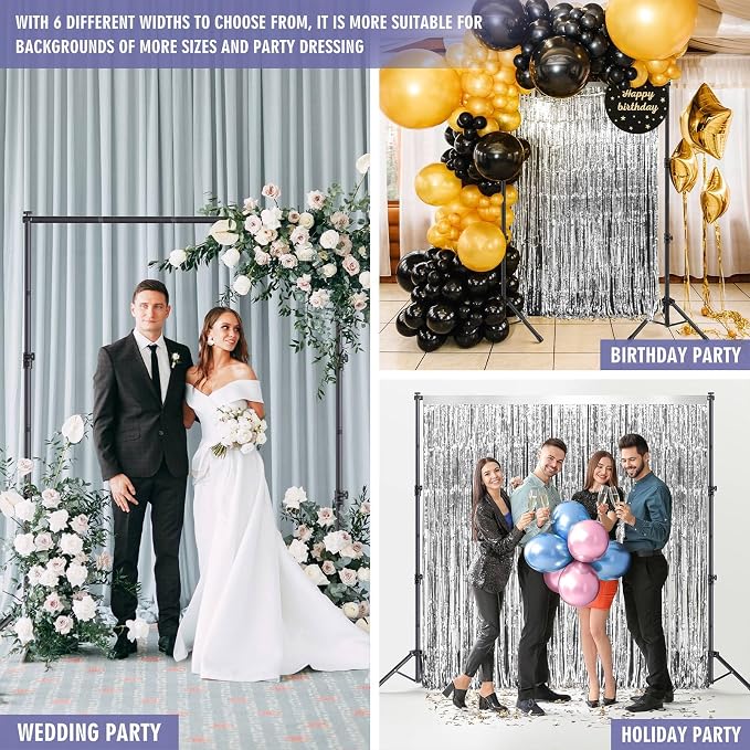 Backdrop Stand Kit - 6 Widths, 10x10ft Adjustable Background Stand for Parties & Studio Photography - Image 5