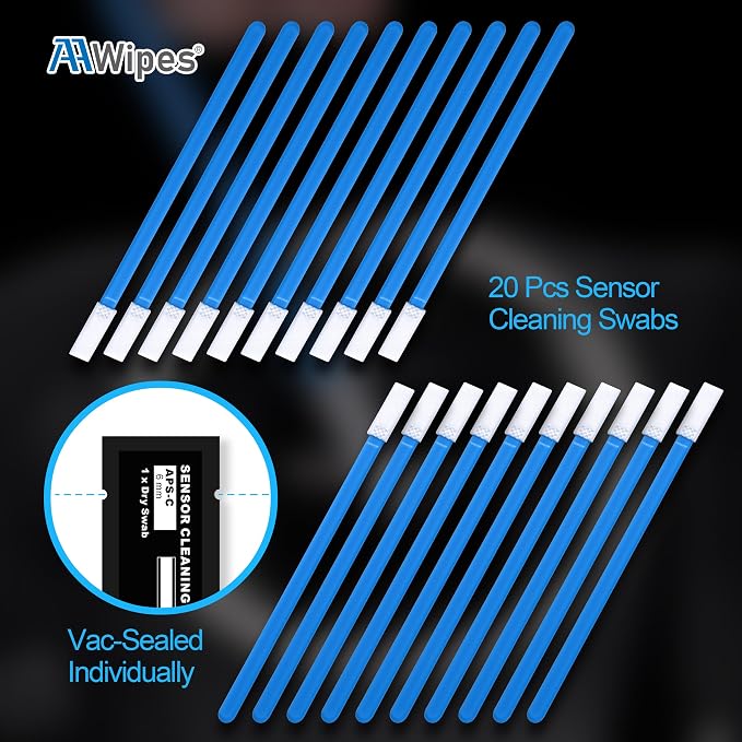 AAWipes Camera Sensor Cleaning Kit Sensor Lens Cleaner for Full Frame of DDR6 DSLR or SLR (6mm Sensor Cleaning Swabs) (HCS-6) (20) - Image 7