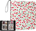 Large Polaroid Photo Album Binder, 240 Pockets. Cherry Print | Fits Polaroid i-Type, 600, SX-70 and Instax Wide 3.5x4.25 films. Acid-free pages protect photos for long-term storage. by GoldbarleyDesign