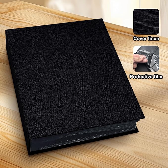 Photo Album 4x6 200 Pockets for Wedding Gifts,Linen Hardcover Picture Albums for Family Anniversary Baby Vacation Pictures - Image 2