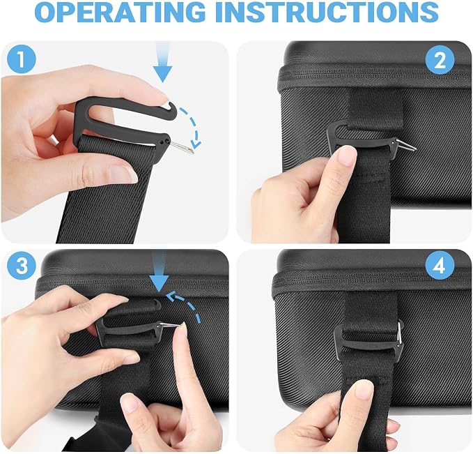 Camera Case Compatible with Canon EOS Rebel T7/R50/R6 Mark II/R100/R50 V/T6/R8/R10/R5 Mark II/RP/R7/5D Mark IV/SL3/R5/T100 DSLR SLR Camera, Lens and Tripod with Moveable Dividers and Shoulder Strap - Image 6