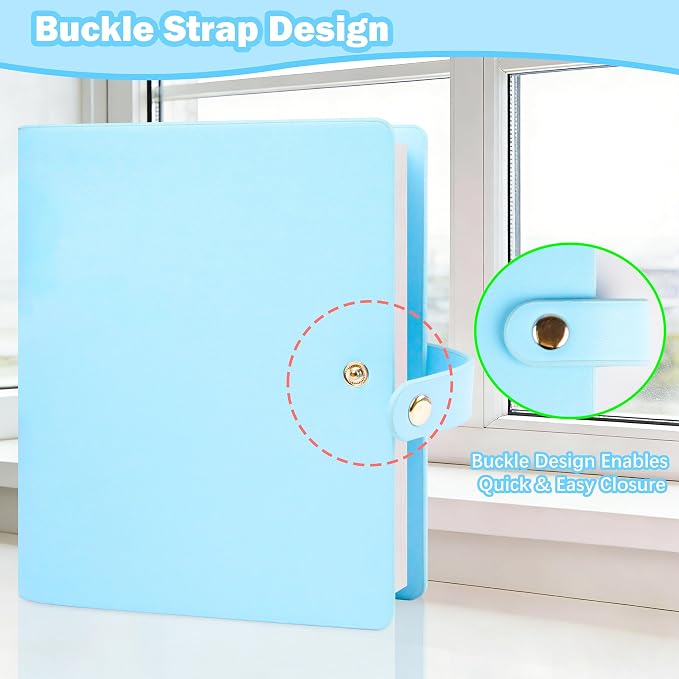 Ruibytree 320 Pockets Album for Instax Mini & Polaroid 2x3" Pictures, Blue | Gift-Ready Packaging, PU Leather Cover, Acid-Free Pages, Side-Loading Clear Pockets, Durable Binding, Easy Photo Viewing - Image 4