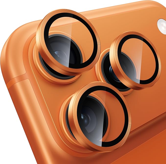 WSKEN for iPhone 17 Pro/iPhone 17 Pro Max Camera Lens Protector | Original Shooting Mode, Individual Metal Cover Film, Shatterproof HD Tempered Glass Camera Screen Protector, Cosmic Orange by SmartProtectionGreenerFuture