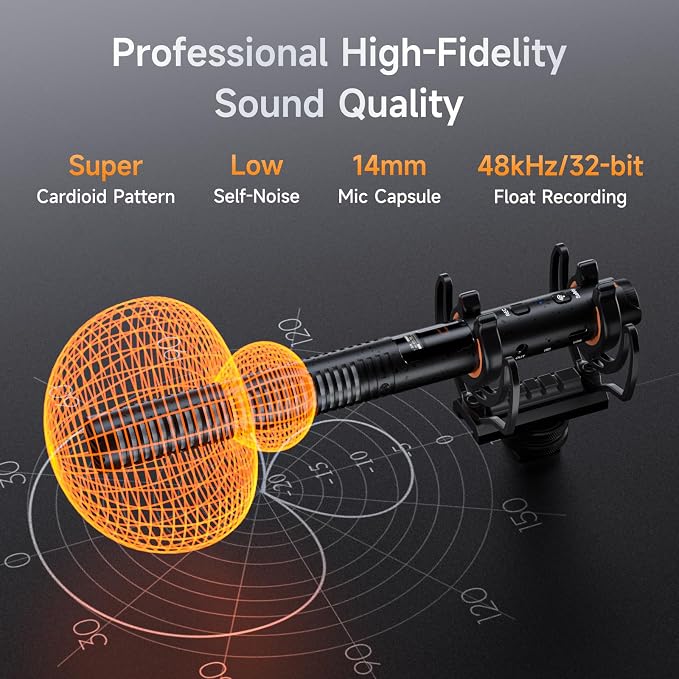 COMICA VM40 Shotgun Microphone – 48kHz/32-bit Float Recording, Wired & Wireless Modes, 32GB Onboard Storage – Compatible with Canon, Nikon, Sony Cameras & Camcorders for YouTube, Interviews & Filming - Image 2