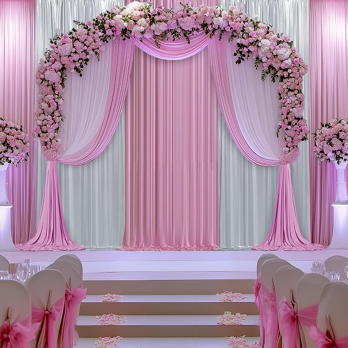 Outpain Thick 40 ft x 10 ft Silver Sequin Backdrop Curtain for Parties, Wrinkle Free Glitter Photo Backdrop Drapes 8 Panels 5x10ft Silver Back Drop Cloth for Wedding Christmas Photography Background - Image 9