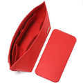 Doxo Purse Organizer Insert for Handbags & Base Shaper 2pc Set, Felt Neverfull PM Organizer Insert, Tote Bag Organizer with Zipper Pocket and Bottle Holder, Fit Neverfull PM and More, Red-M by Doxo