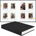 Instax Mini Photo Album with Writing Space, Linen Cover, Black | Compatible with 2x3 inch & Polaroid Pictures, 112 Recessed Clear Pockets, Wedding Guest Book and Family Memories by Unknown
