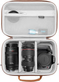 RAIACE Hard Carrying Case Compatible with Canon EOS Rebel T7/ T100/ T6/ R100/ R50/ R5/ R7/ R8, for Sony, for Nikon Camera. Large Capacity Camera Bag for Lens, Cables, Cards and Accessories. - Gray by RAIACE