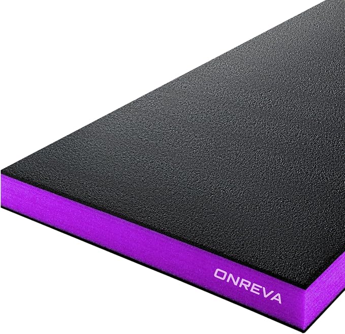 ONREVA Tool Box Foam Organizer 48x24x2 inch 1PC, Kaizen Sheets for Pro Tool Control, Custom Tool Shadow Inserts for Cases & Drawers, High Density Polyethylene Foam, Black with Purple by ONREVA