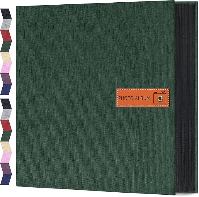 Popotop 4x6 Photo Album 600 Pictures, Linen Hardcover, Reinforced Spine | Large 600-Photo Capacity, Acid-Free PP Slip-In Pockets, 3 Landscape and 2 Portrait Photos per Page, No Memo Space by Popotop