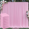40 ft x 10 ft Wrinkle Free Baby Pink Backdrop Curtain for Parties, 8 Panels 5ftx10ft Polyester Photo Backdrop Drapes for Baby Shower Birthday Party Photography Wedding Backdrop Stand by Outpain