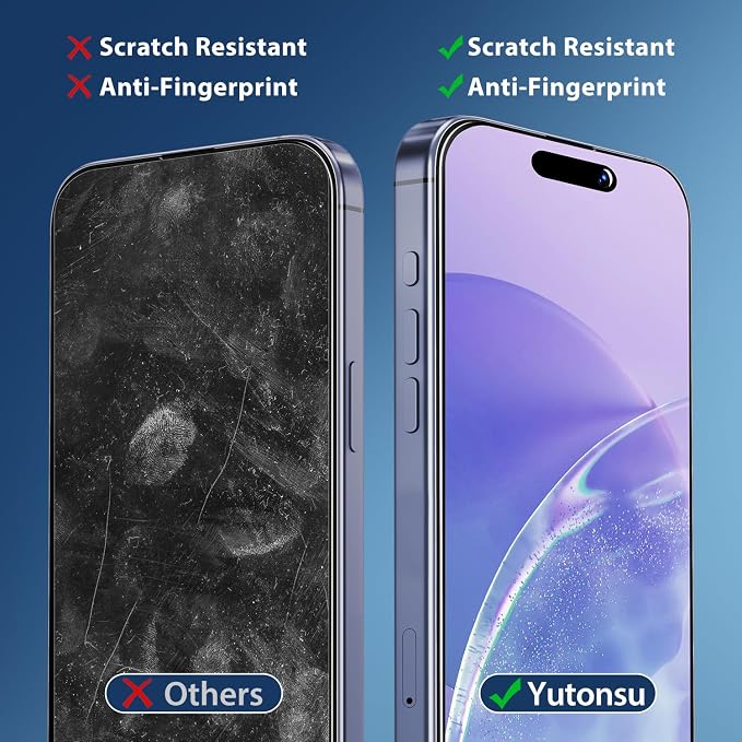 2 Pack Tempered Glass Screen Protector for iPhone 15 Pro 6.1-Inch | with Camera Lens Protector, Anti-Spy Tempered Glass Film, Easy Installation, 9H Hardness, Case Friendly - Image 4