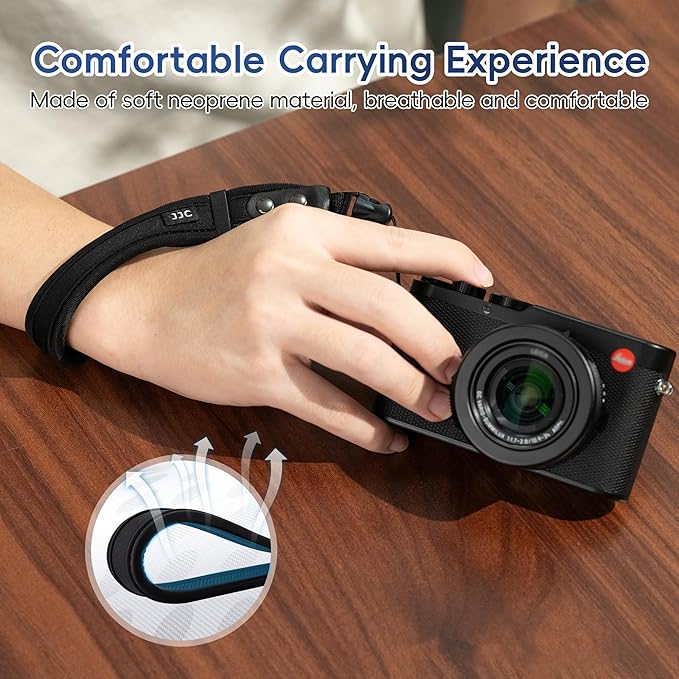 JJC Soft Neoprene Camera Wrist Strap for Compact Cameras with Quick Release | for Ricoh GR IV GR IIIx GR III HDF Monochrome Canon G7X Mark III II G9X Mark II Fujifilm X100VI Sony ZV-1 ZV-1F RX100 VI V IV - Image 5