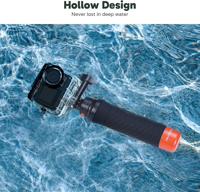 AKASO Waterproof Floating Hand Grip Action Camera Accessories | Compatible with EK7000/EK7000 Pro/Brave 4/Brave 7 LE/Brave 7/Brave 8/V50X/GoPro Hero 13 12 11 10 9 /DJI Osmo Action Camera - Image 6