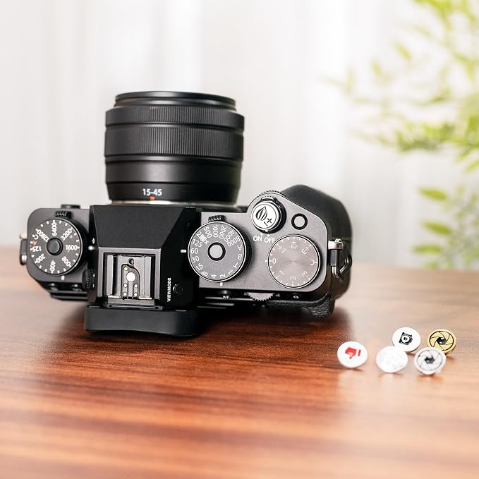 JJC Soft Shutter Release Button Fujifilm X100VI XT50 XM5, Silver Aperture | for Fuji Fujifilm X-M5 X-T5 X-T4 X-T50 X-T30 III II X00VI X100V X-E5 X-E4 X Half Leica Q3 M10 Sony RX10 IV III Nikon Zf Df - Image 7