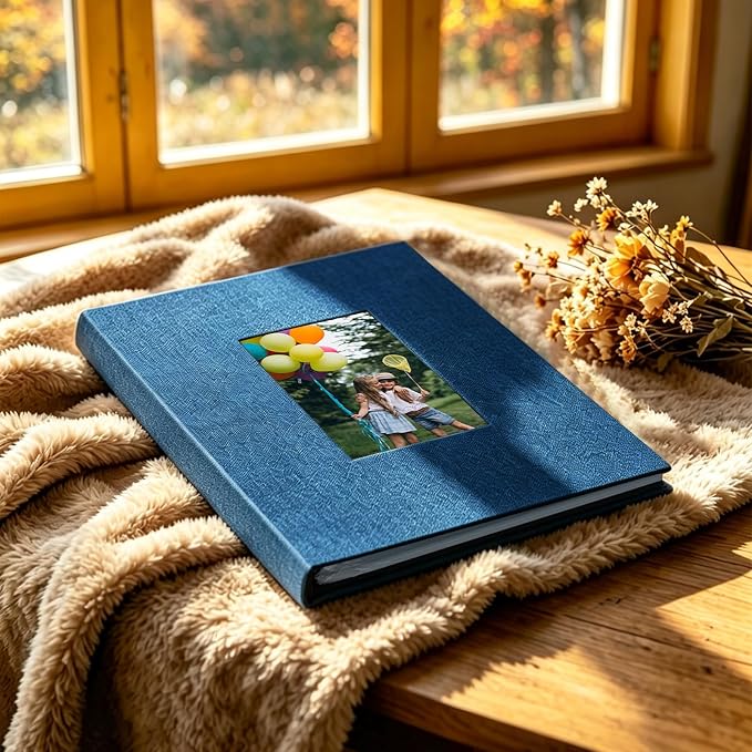 Photo Album 8x10, Pack of 2 Linen Picture Book, 26-Page Album Holds 52 Photos Art Presentation Folder for Picture or Certificates Storage - Image 3