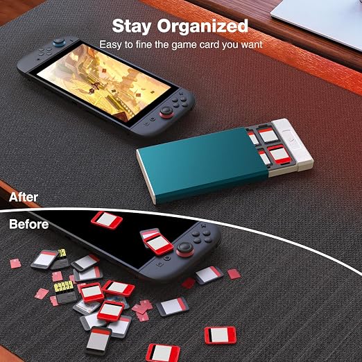 HEIYING Switch Game Case with 40 Precise Slots for Switch 2 / Micro SD Card | Portable Game Card Case, Metal Shell with Soft Silicone Lining, Precise Slots, Magnetic Closure for Easy Storage & Access - Image 5