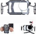 Fotga Universal Smartphone Cage Photo Video Stabilizer + Handles + 67mm Thread Filter Adapter for iPhone 17 16 15 14 Pro Max Samsung Cell Phone Vlog Live Stream Video Record + Cold Shoe Tripod Mount by FOTGA