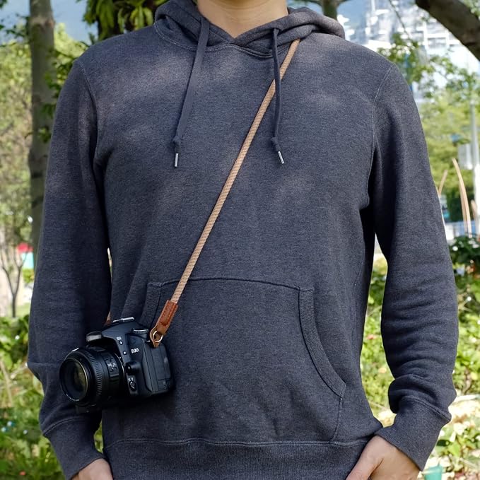 VKO Camera Strap,Soft Rope Camera Neck Strap, Shoulder Strap for DSLR SLR Mirrorless Camera with Round Hole Interface 100cm - Image 4