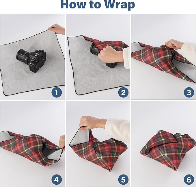 Walking Way Protective Wrap, Self-Adhesive Magic Cloth Camera Wrap, Storage Cloth, Anti-Scratch, Dustproof, Washable Lens Pouch for DSLR, Smartphones, Laptops, Cosmetic - Image 5