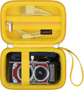 Canboc Carrying Case for CHUZHAO Vintage Mini Digital Camera, Yellow | Portable TLR Style Retro Camera Bag, Mesh Pocket fits USB Cable, SD Card, Case Only by Canboc